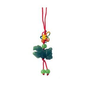 Tigerstars Jade Horse Silk Cord Charm Pendant